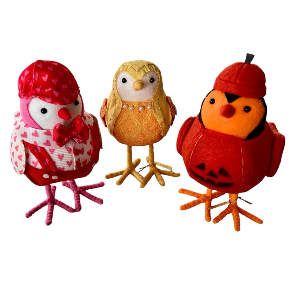 3 - Target Spritz Felt Birds ~ Halloween Pumpkin, Valentine’s Day & Spring 2017